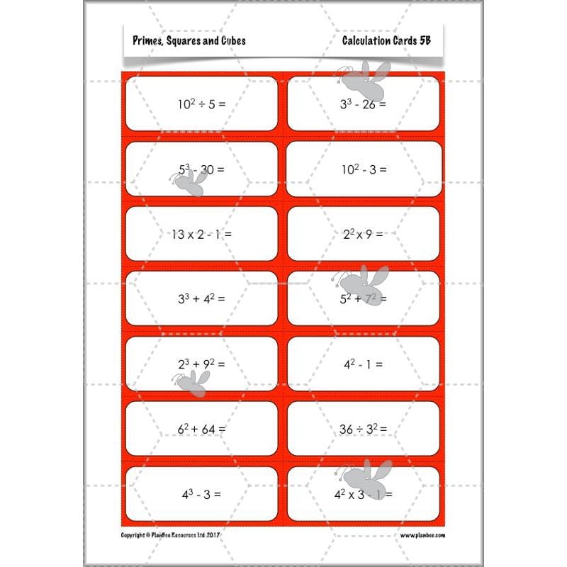 PlanBee Primes, Squares & Cubes - Year 5 Maths Planning & Resources - PlanBee