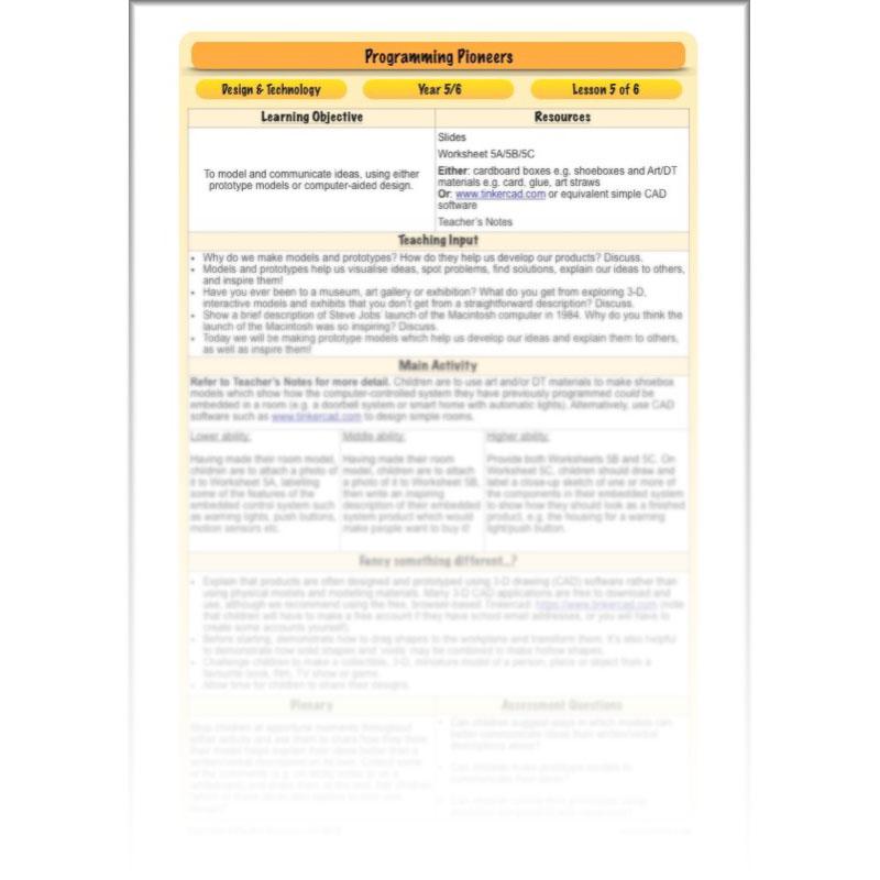 PlanBee Programming Pioneers Coding KS2 DT by PlanBee