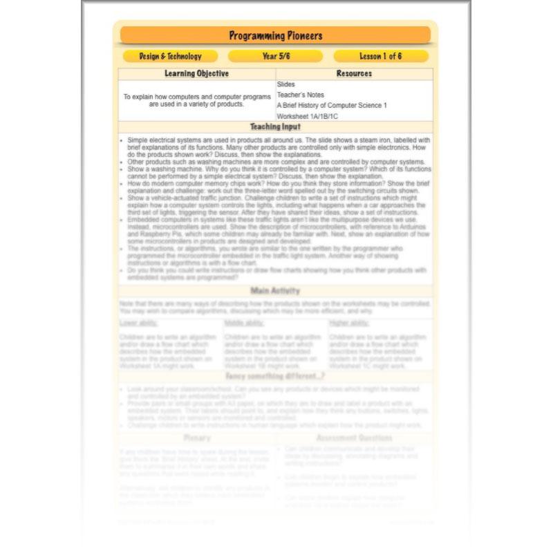 PlanBee Programming Pioneers Coding KS2 DT by PlanBee