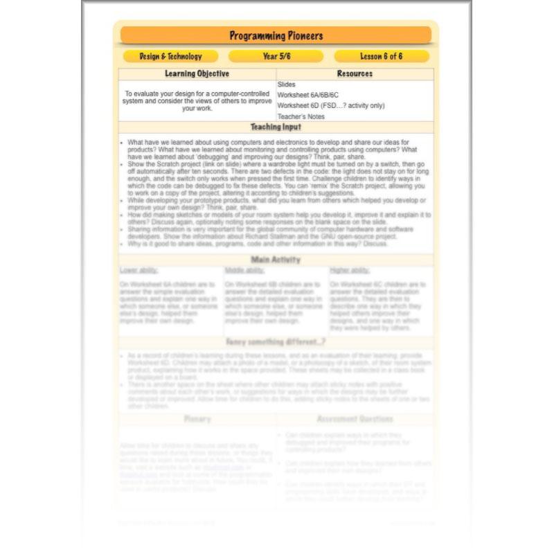 PlanBee Programming Pioneers Coding KS2 DT by PlanBee