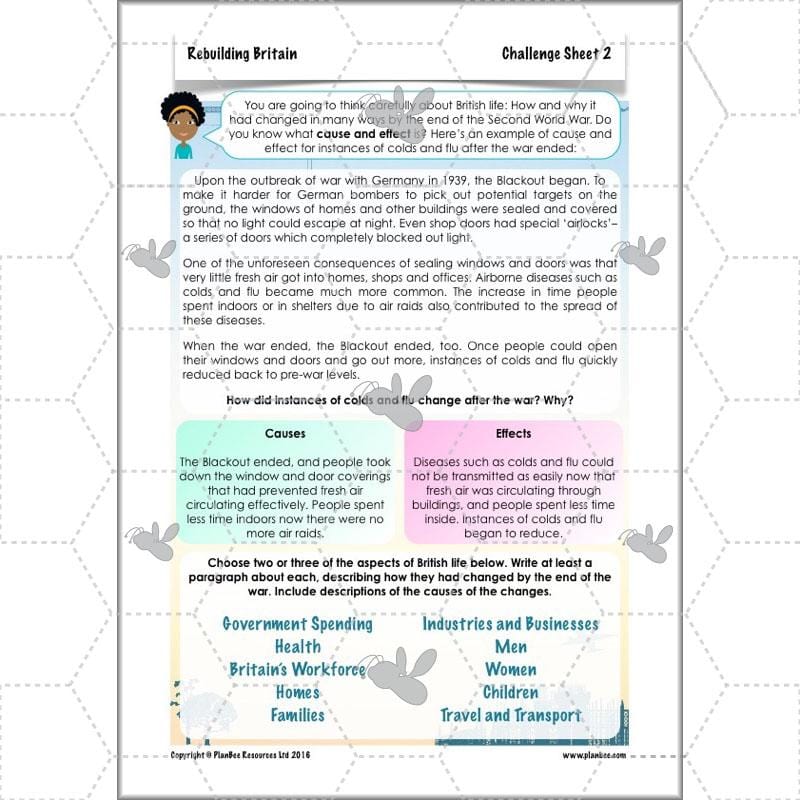 PlanBee Rebuilding Britain - WW2: Primary History Lessons for KS2