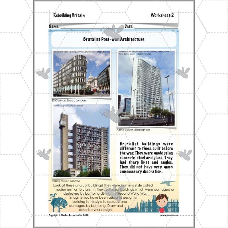 PlanBee Rebuilding Britain - WW2: Primary History Lessons for KS2