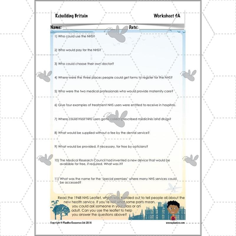 PlanBee Rebuilding Britain - WW2: Primary History Lessons for KS2