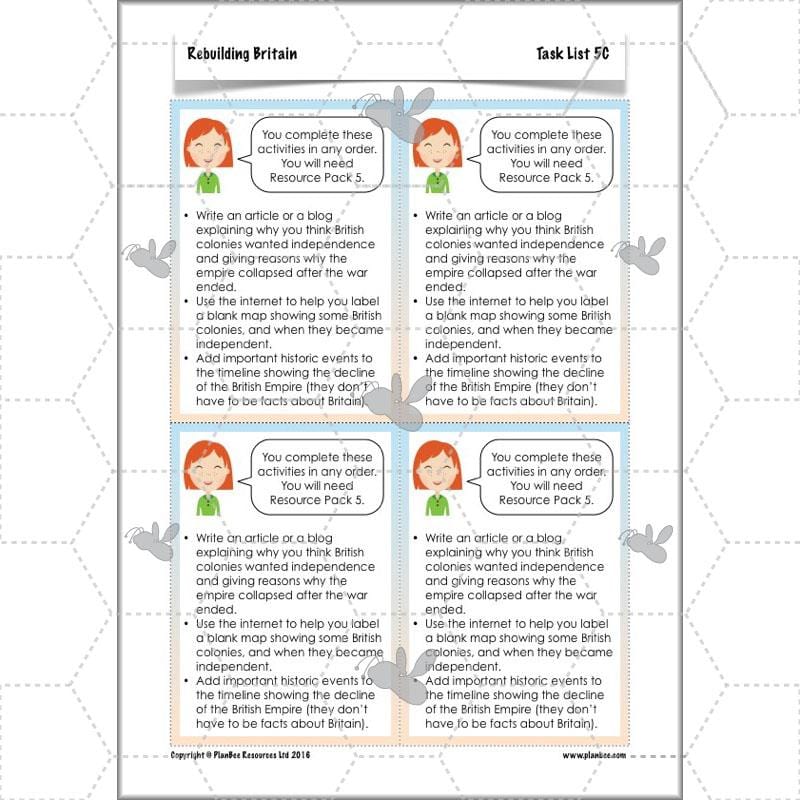 PlanBee Rebuilding Britain - WW2: Primary History Lessons for KS2