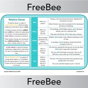 PlanBee FREE Relative Clause Learning Mat by PlanBee