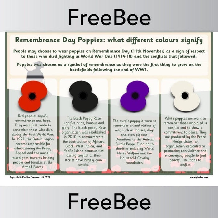 FREE Remembrance Poppies Poster by Planbee