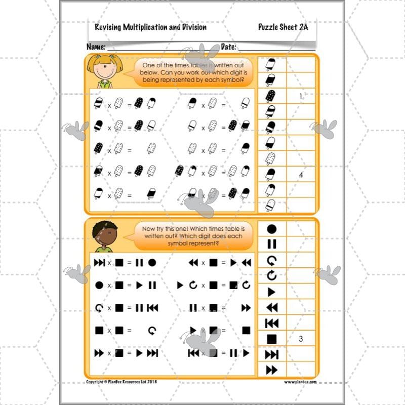 PlanBee Revising Multiplication and Division: Maths Lesson Plans for Year 4