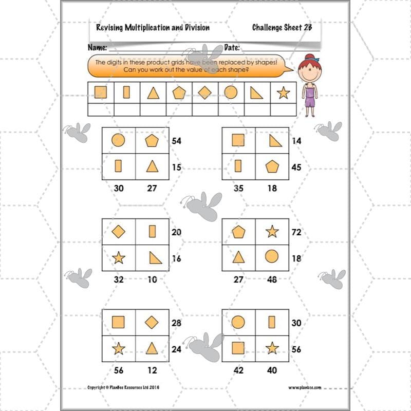PlanBee Revising Multiplication and Division: Maths Lesson Plans for Year 4