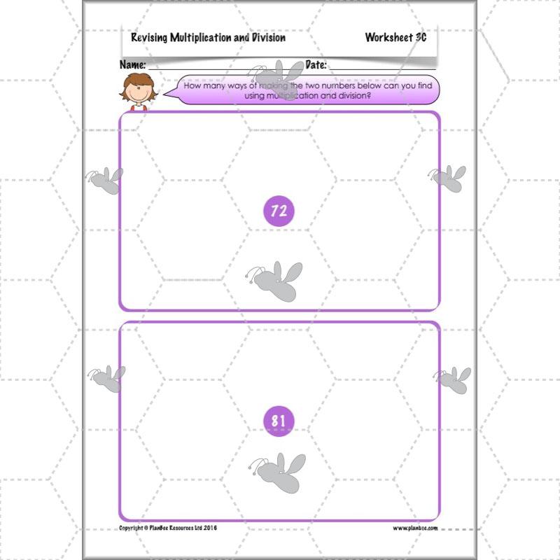 PlanBee Revising Multiplication and Division: Maths Lesson Plans for Year 4