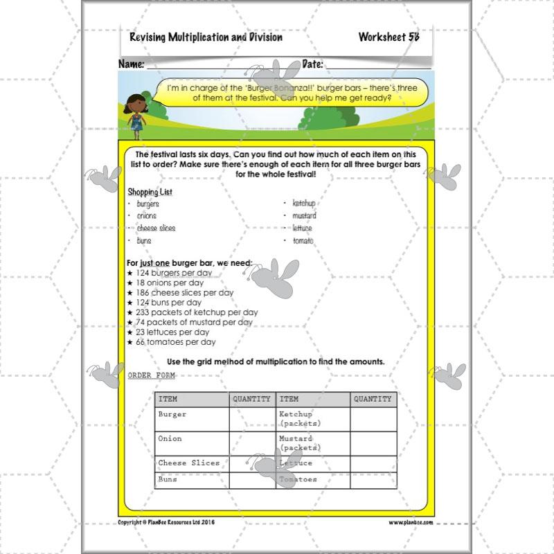 PlanBee Revising Multiplication and Division: Maths Lesson Plans for Year 4