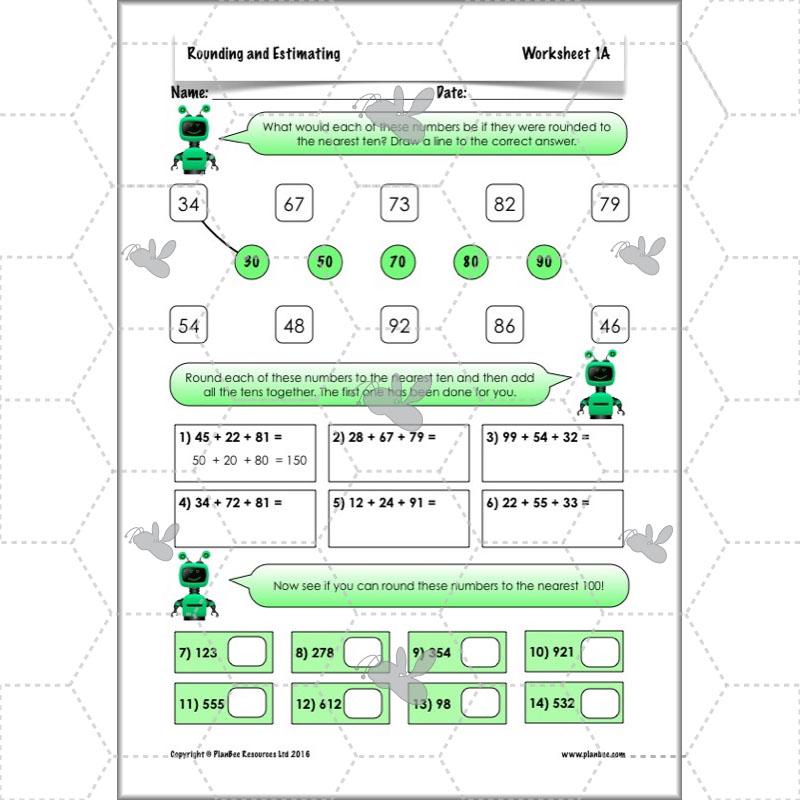 PlanBee Rounding and Estimating: Place Value & Number Maths Lessons - Year 3