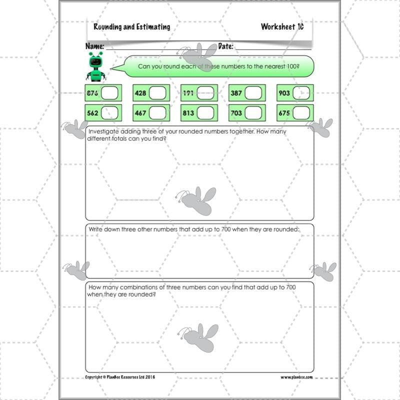 PlanBee Rounding and Estimating: Place Value & Number Maths Lessons - Year 3