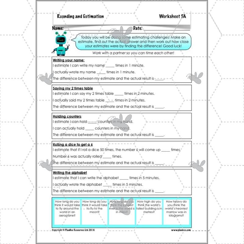 PlanBee Rounding and Estimating: Place Value & Number Maths Lessons - Year 3
