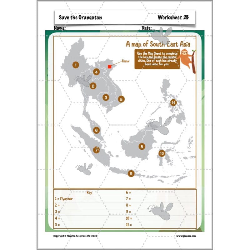 PlanBee Save the Orangutan KS2 Geography Planning Pack | PlanBee