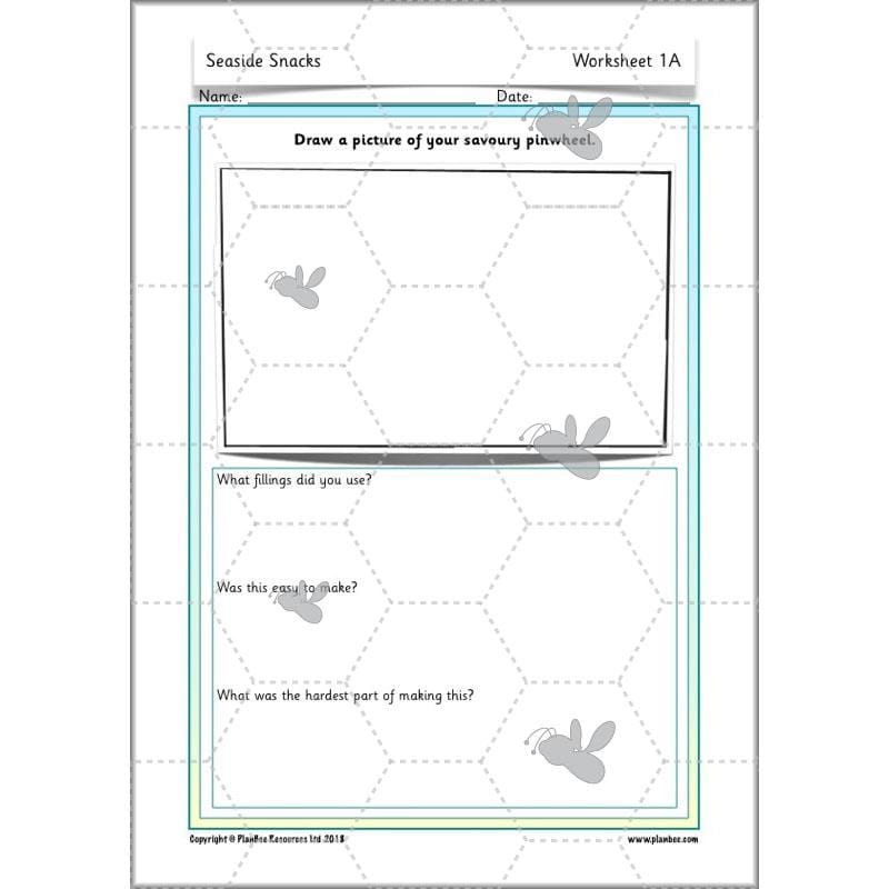 PlanBee Seaside Snacks: Primary DT Cookery Lessons for KS1 from PlanBee