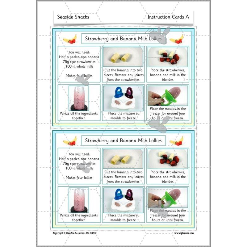 PlanBee Seaside Snacks: Primary DT Cookery Lessons for KS1 from PlanBee