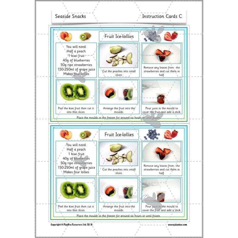 PlanBee Seaside Snacks: Primary DT Cookery Lessons for KS1 from PlanBee