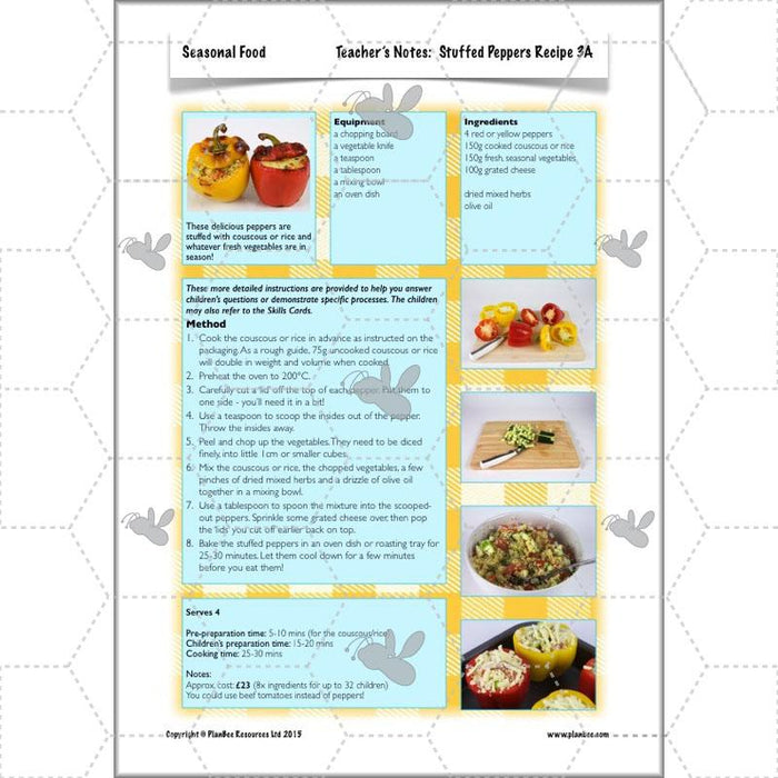 PlanBee Seasonal Food: Seasonality KS2 cooking planning and recipes | PlanBee