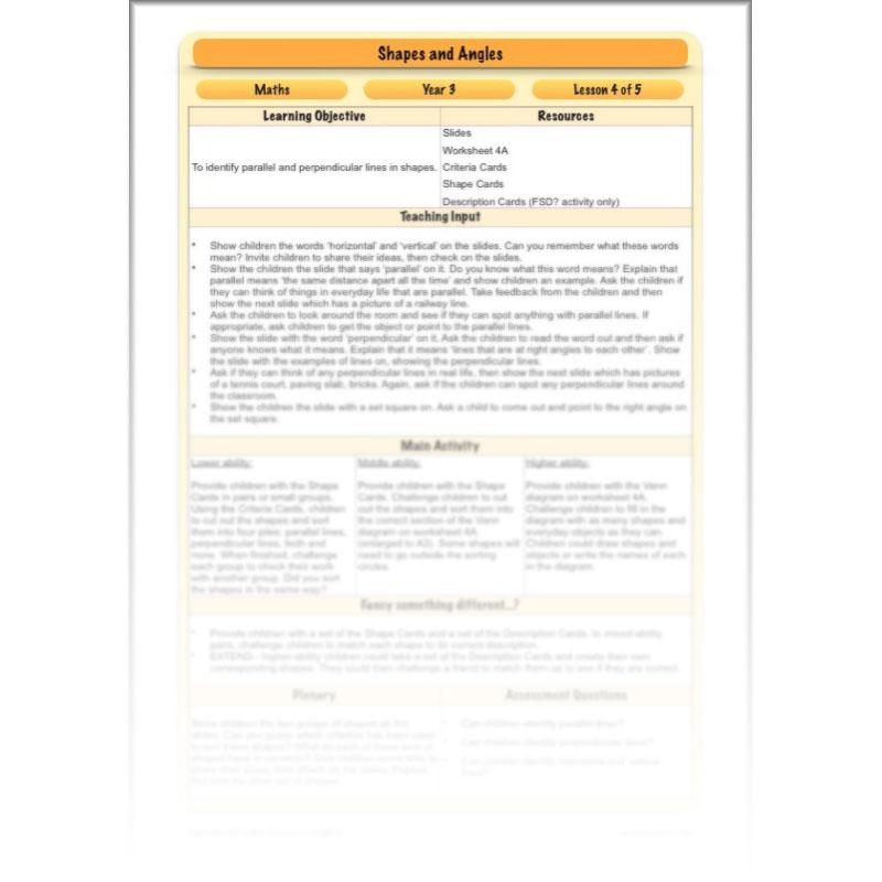 PlanBee Shapes and Angles Year 3 Maths Lessons by PlanBee