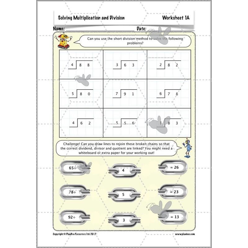 PlanBee Solving Multiplication & Division - KS2 - Year 5 Maths Planning