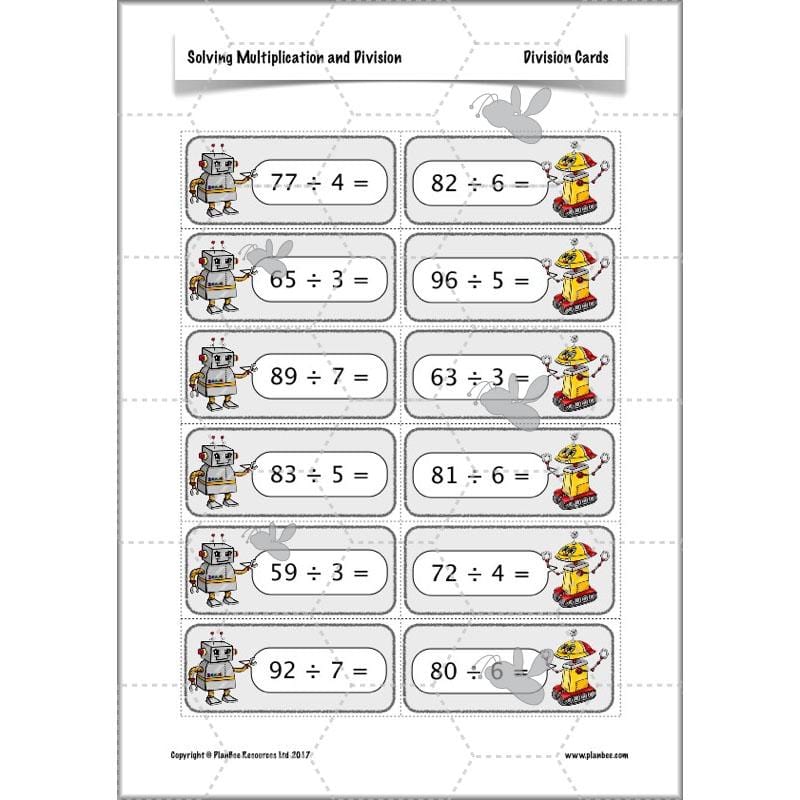 PlanBee Solving Multiplication & Division - KS2 - Year 5 Maths Planning