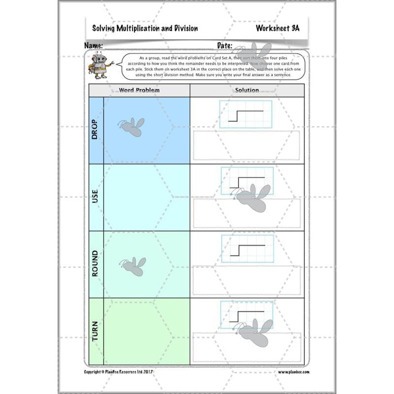 PlanBee Solving Multiplication & Division - KS2 - Year 5 Maths Planning