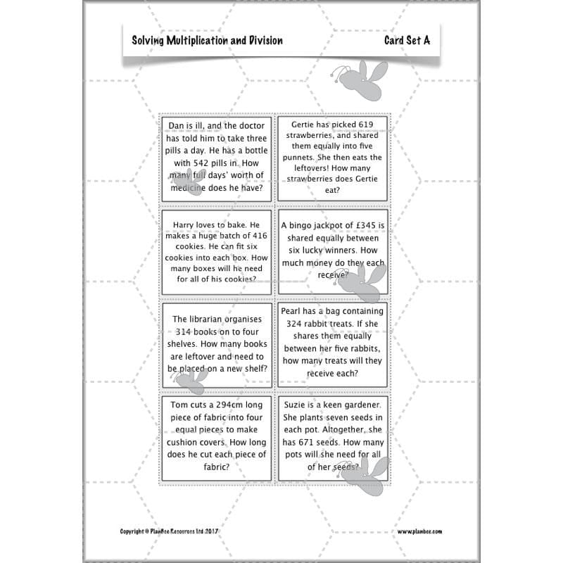PlanBee Solving Multiplication & Division - KS2 - Year 5 Maths Planning