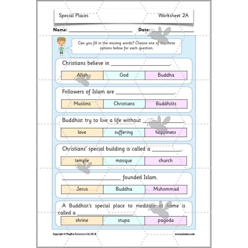 PlanBee Places of Worship & Pilgrimages: KS1 RE Lesson Plans | Year 1 & Year 2