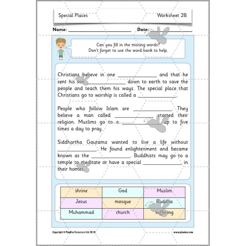 PlanBee Places of Worship & Pilgrimages: KS1 RE Lesson Plans | Year 1 & Year 2