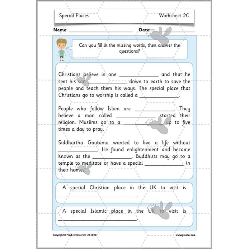 PlanBee Places of Worship & Pilgrimages: KS1 RE Lesson Plans | Year 1 & Year 2