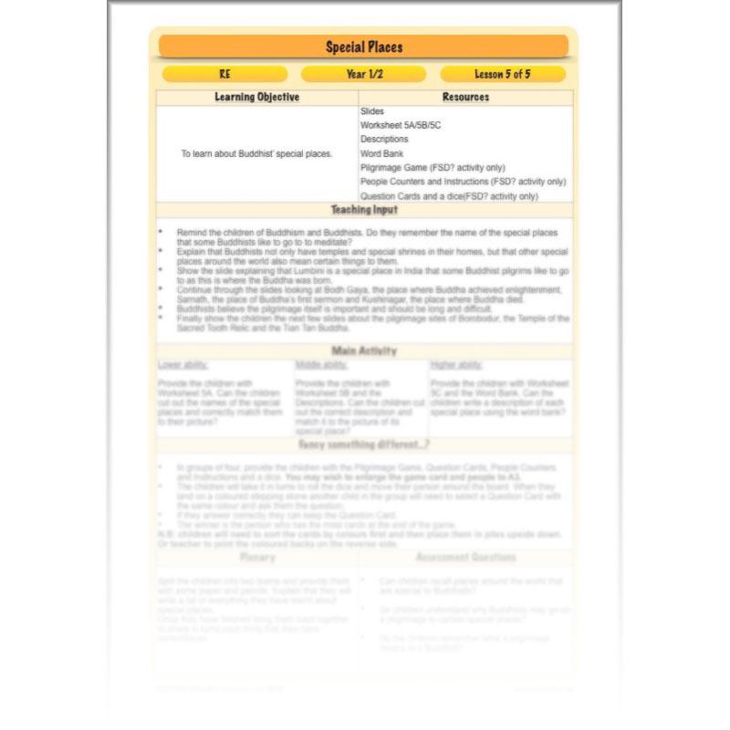 PlanBee Places of Worship & Pilgrimages: KS1 RE Lesson Plans | Year 1 & Year 2