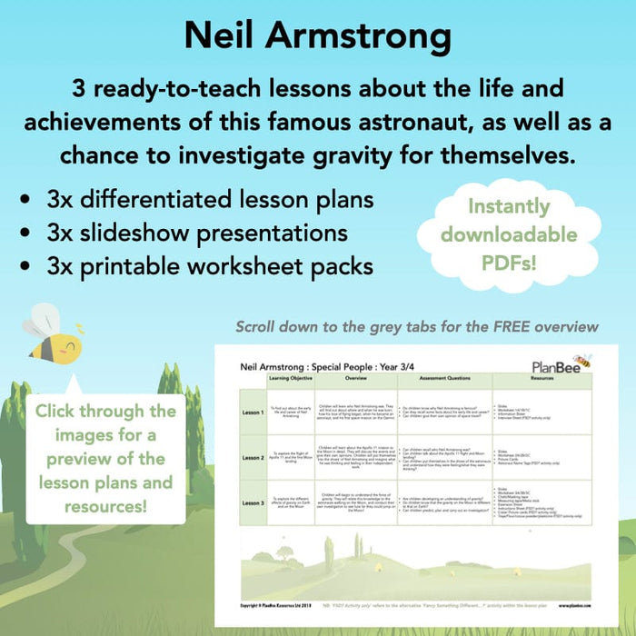 PlanBee Neil Armstrong KS2 Special People Lessons by PlanBee