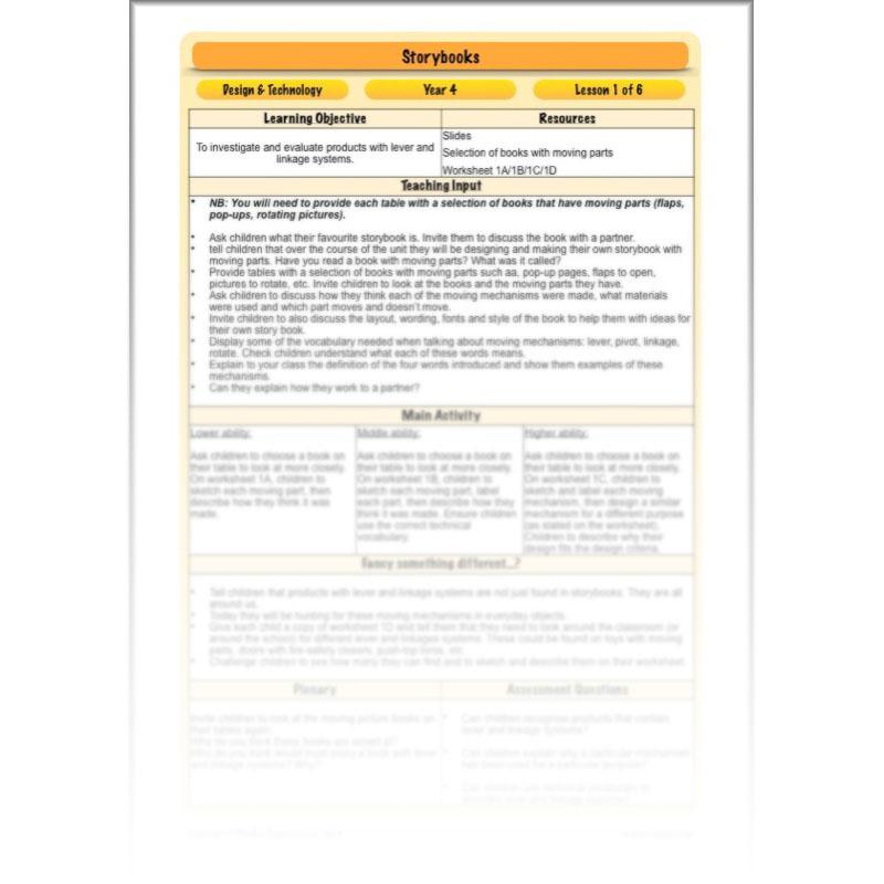 PlanBee Storybooks - Moving Mechanisms: KS2 DT Primary Resources | PlanBee