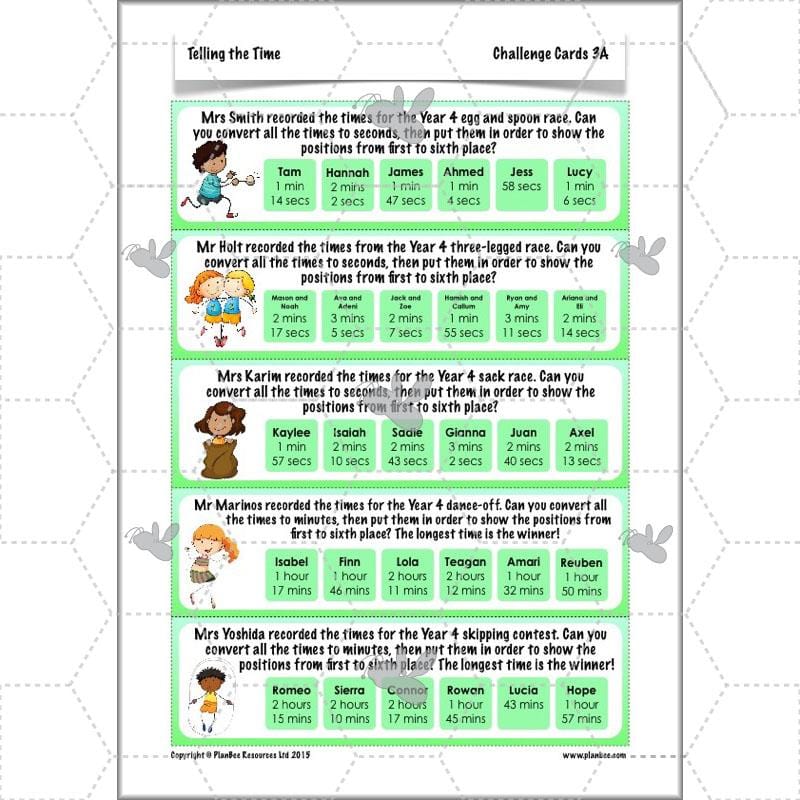 PlanBee Telling the Time KS2 | Year 4 Maths Lessons and Resources