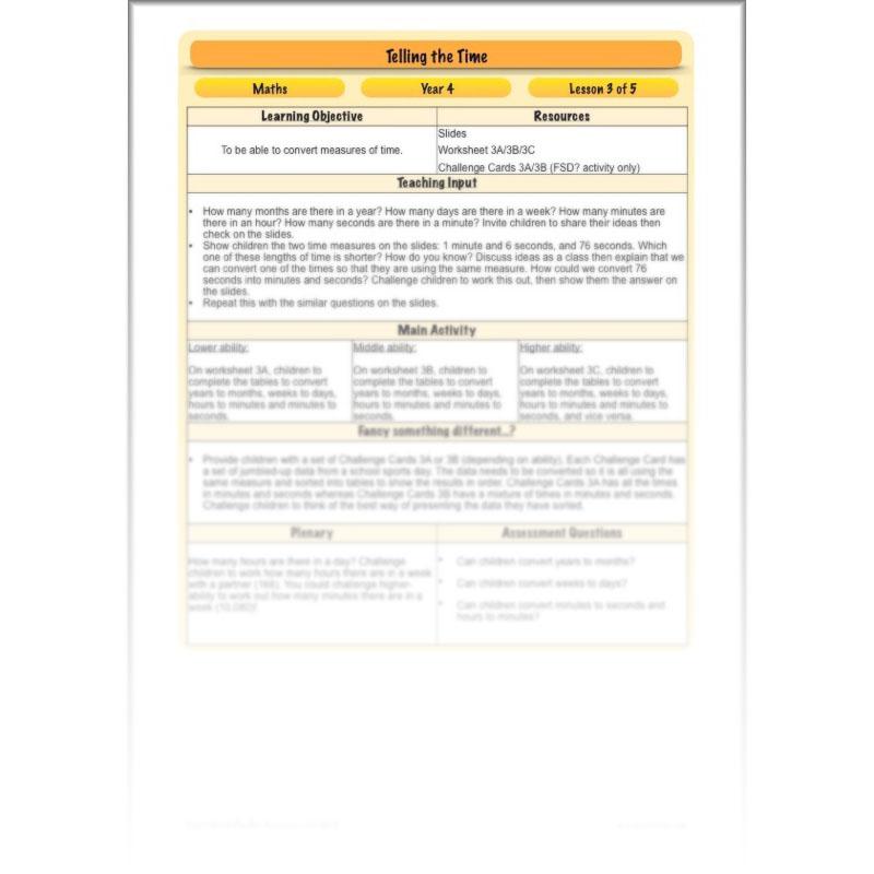 PlanBee Telling the Time KS2 | Year 4 Maths Lessons and Resources