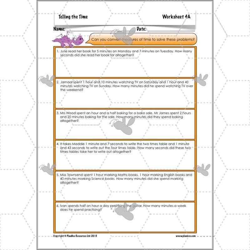 PlanBee Telling the Time KS2 | Year 4 Maths Lessons and Resources
