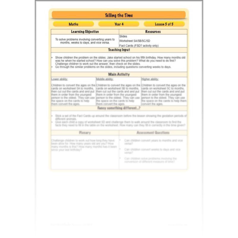 PlanBee Telling the Time KS2 | Year 4 Maths Lessons and Resources