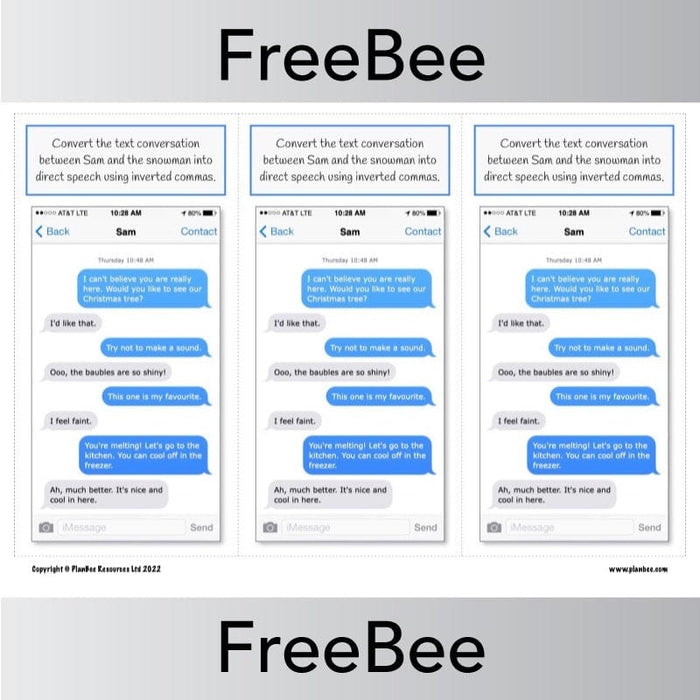 Text Message Conversation Examples Text Message Conversations Free PDF Printable by PlanBee