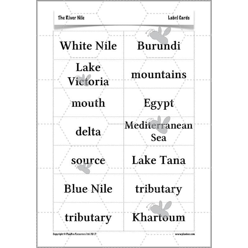 PlanBee The River Nile KS2 Geography Lessons created by PlanBee