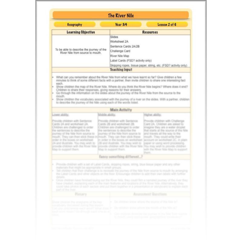 PlanBee The River Nile KS2 Geography Lessons created by PlanBee