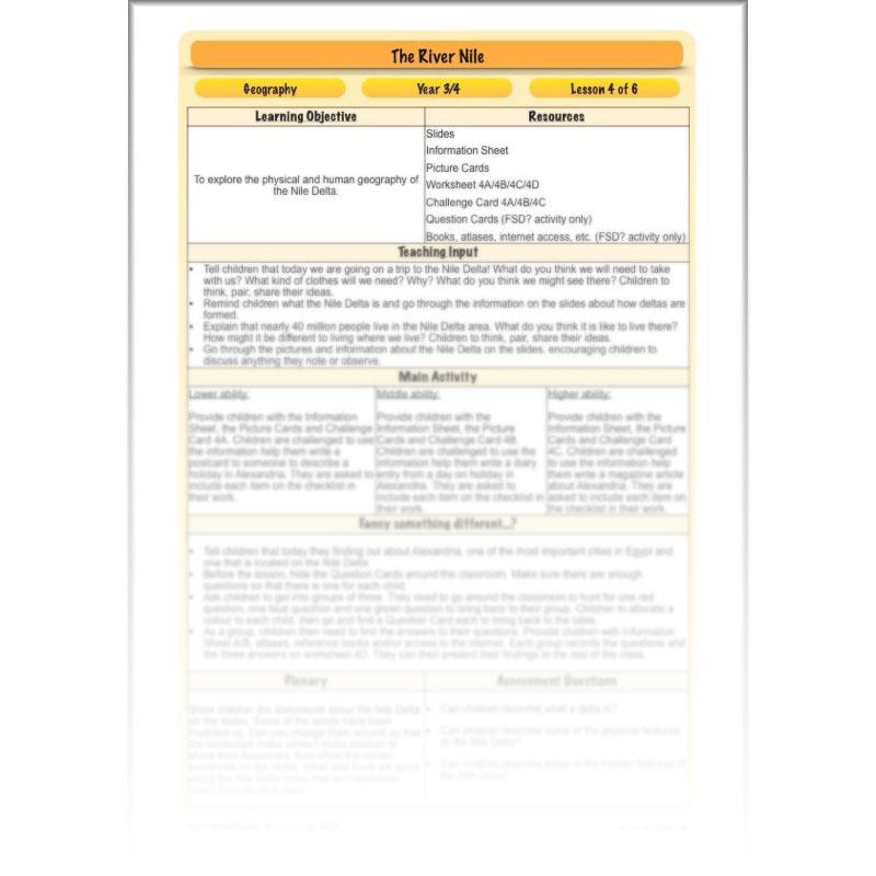 PlanBee The River Nile KS2 Geography Lessons created by PlanBee