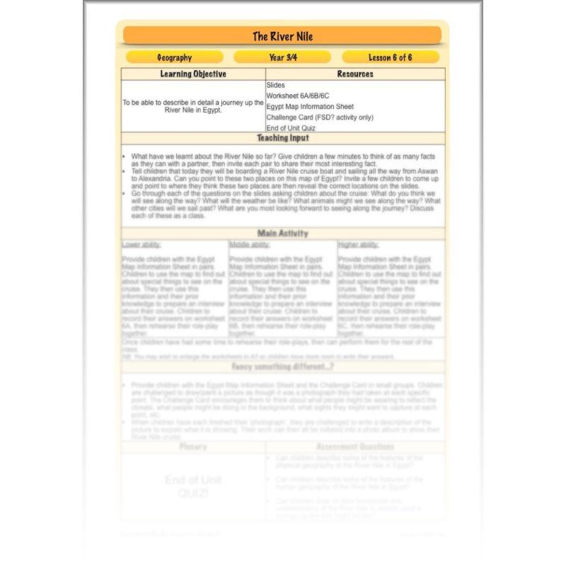 PlanBee The River Nile KS2 Geography Lessons created by PlanBee