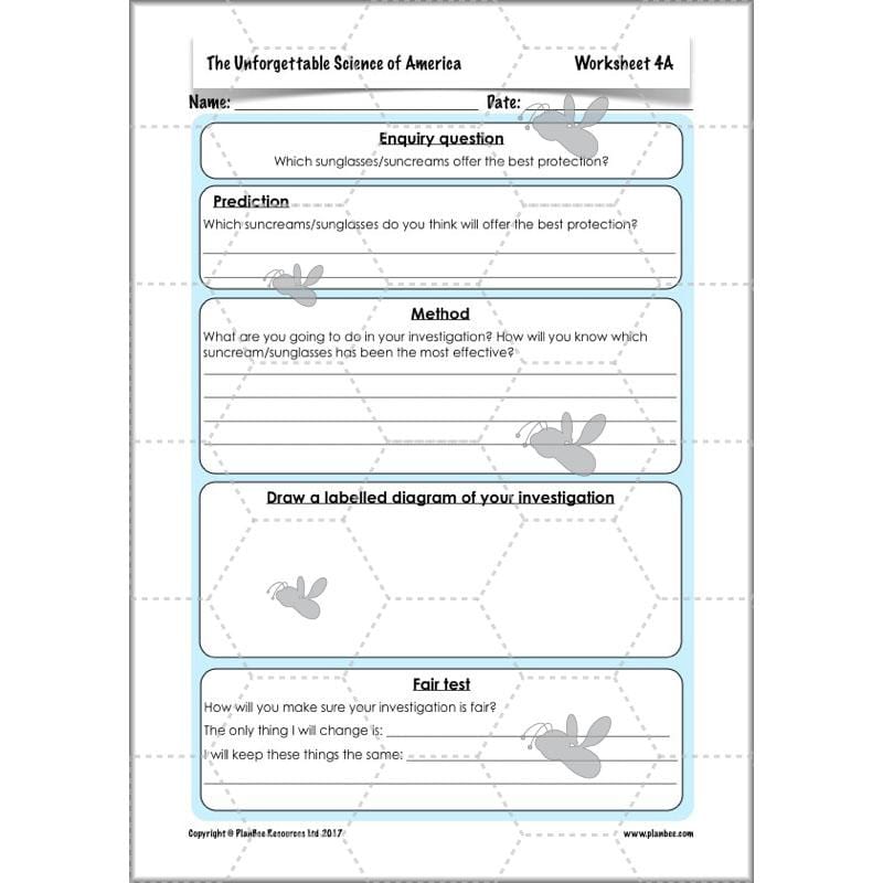 PlanBee The Unforgettable Science of America: KS2 Science Planning