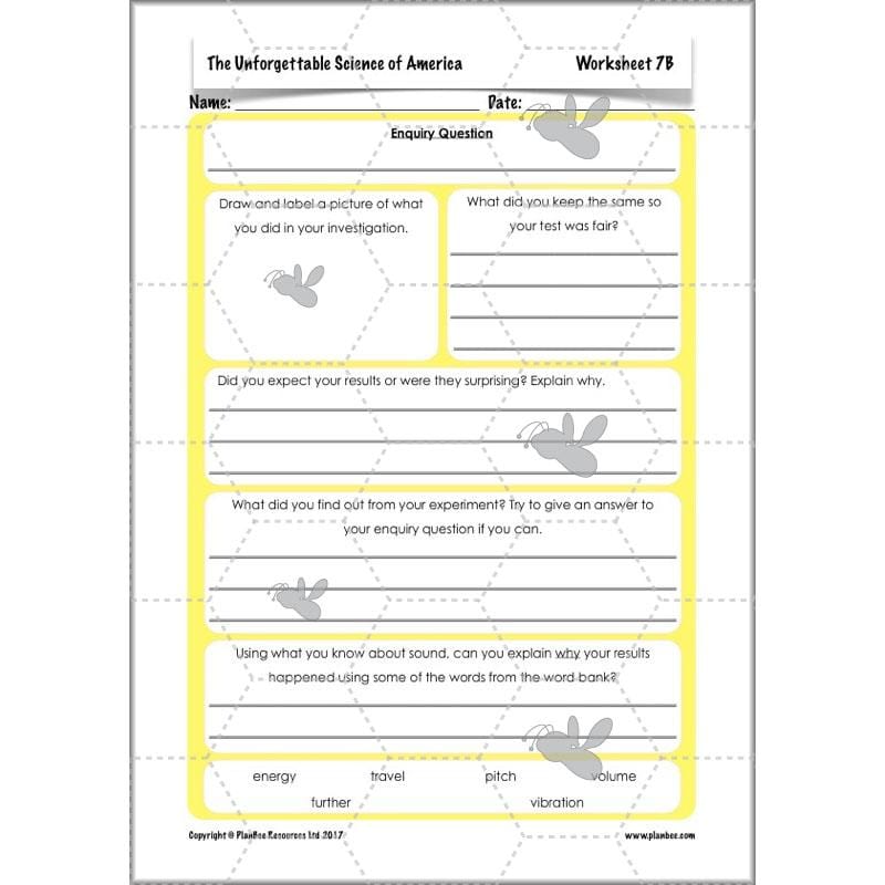 PlanBee The Unforgettable Science of America: KS2 Science Planning