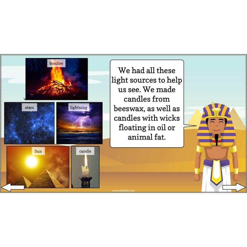 PlanBee Ancient Egypt Science - Light and Shadow: Year 3 Science
