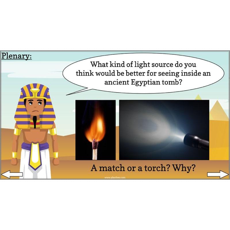 PlanBee Ancient Egypt Science - Light and Shadow: Year 3 Science