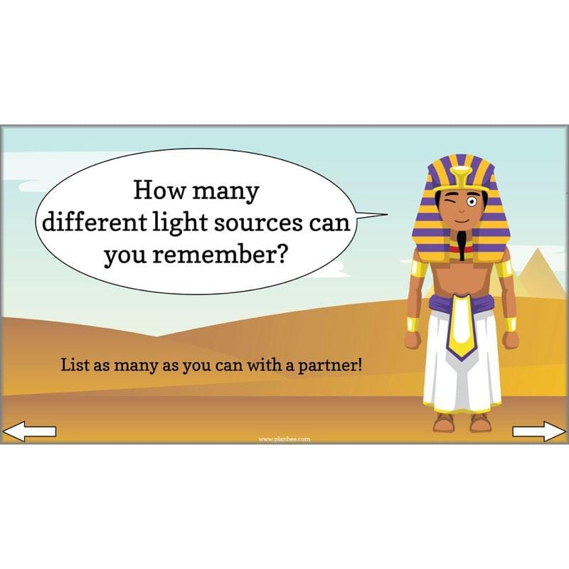 PlanBee Ancient Egypt Science - Light and Shadow: Year 3 Science