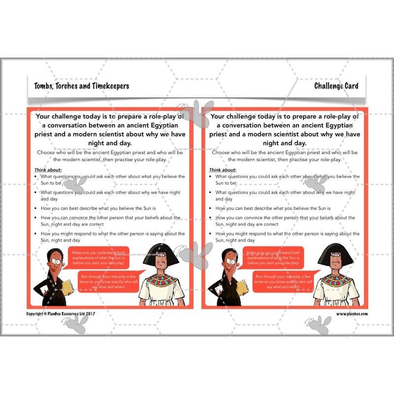 PlanBee Ancient Egypt Science - Light and Shadow: Year 3 Science