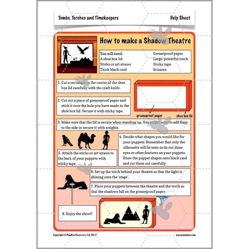 PlanBee Ancient Egypt Science - Light and Shadow: Year 3 Science