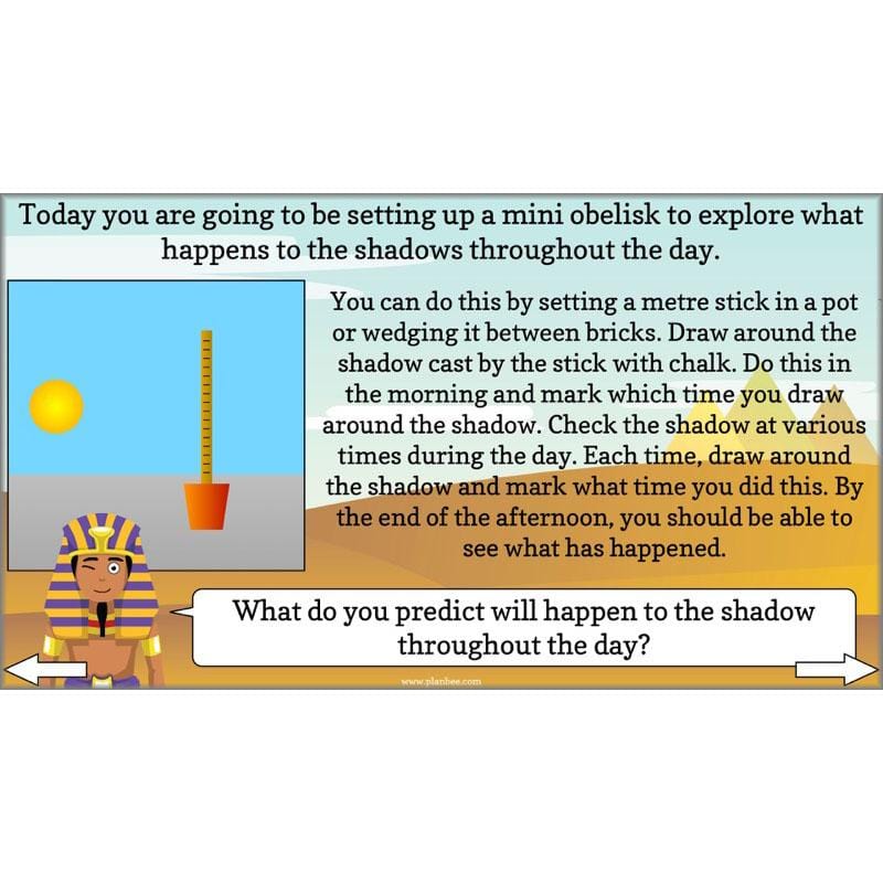 PlanBee Ancient Egypt Science - Light and Shadow: Year 3 Science